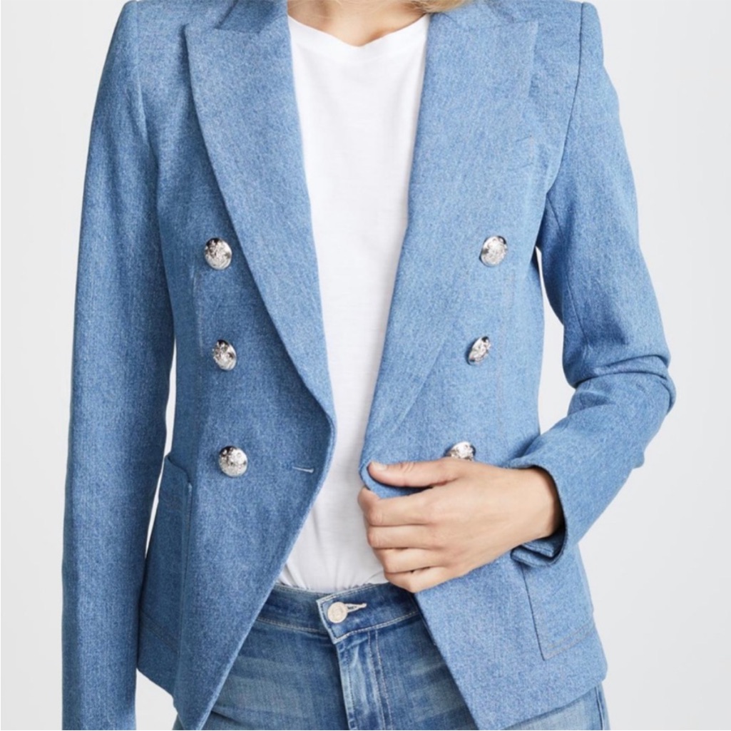 Veronica Beard Jean Dickey Blazer With Silver Buttons - Size 4-Brand New No Tags